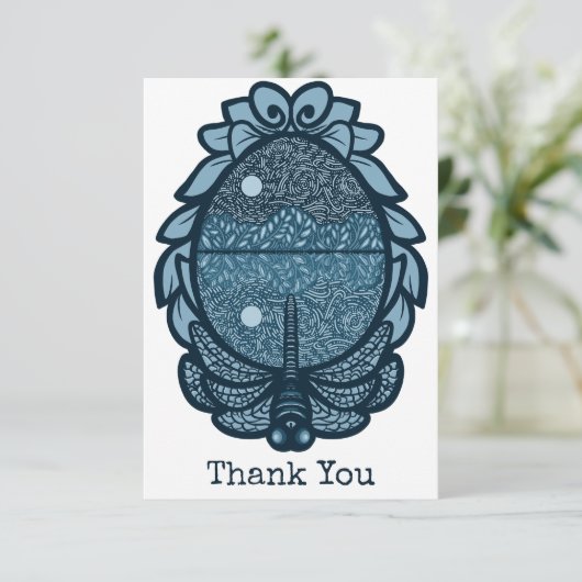 Dragonfly Dance Moonlight Dank je kaart (Staand voorkant)