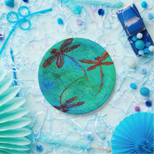 Dragonfly Dance Papieren Bordje (Feest)