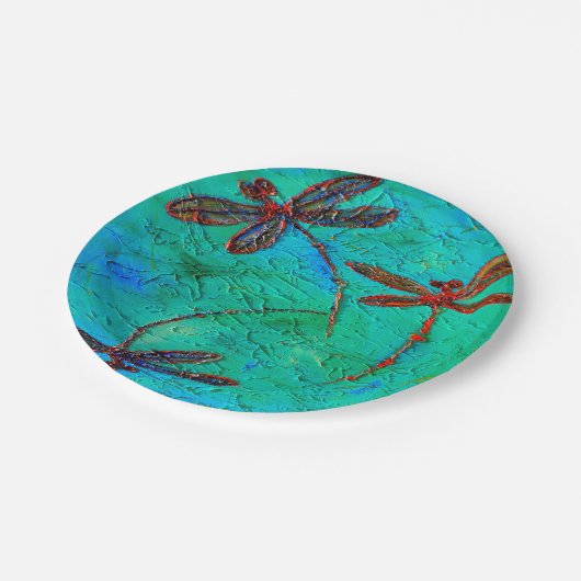 Dragonfly Dance Papieren Bordje (Gekanteld)