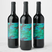 Dragonfly Dance Wine Label Wijn Etiket (Flessen)