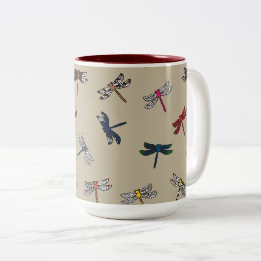 Dragonfly Dandy Coffee/Tea Mok (Voorkant rechts)