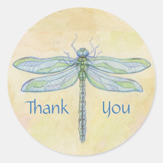 Dragonfly dank u sticker (Voorkant)