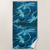 Dragonfly Dans Blauwe Tango Handdoekenset Strandlaken (Voorkant)