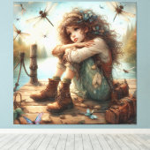 Dragonfly Day Dream 1 Canvas Afdruk (Insitu (Houten vloer))