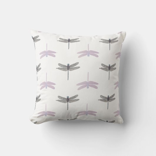 Dragonfly Daylight White Kussen (Voorkant)