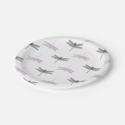 Dragonfly Daylight White Papieren Bordje (Gekanteld)