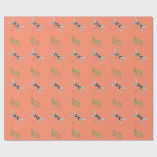 Dragonfly Delight: gecoördineerd inpakpapier (Vlak)