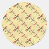 Dragonfly Delight Ronde Sticker (Voorkant)
