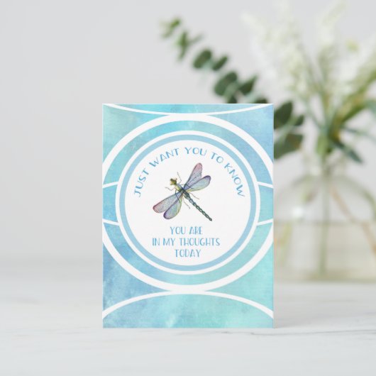 Dragonfly Denking of You Briefkaart (Staand voorkant)