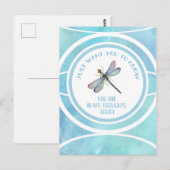 Dragonfly Denking of You Briefkaart (Voorkant / Achterkant)