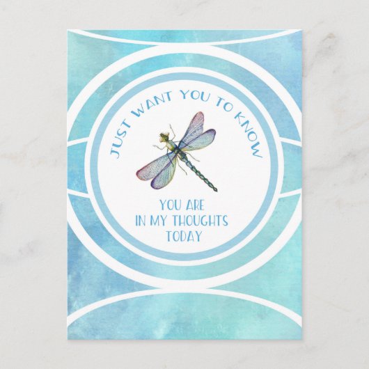 Dragonfly Denking of You Briefkaart (Voorkant)