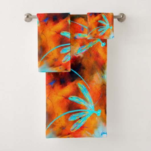 Dragonfly Desert Flit Bath Towel Set Bad Handdoek (Insitu)