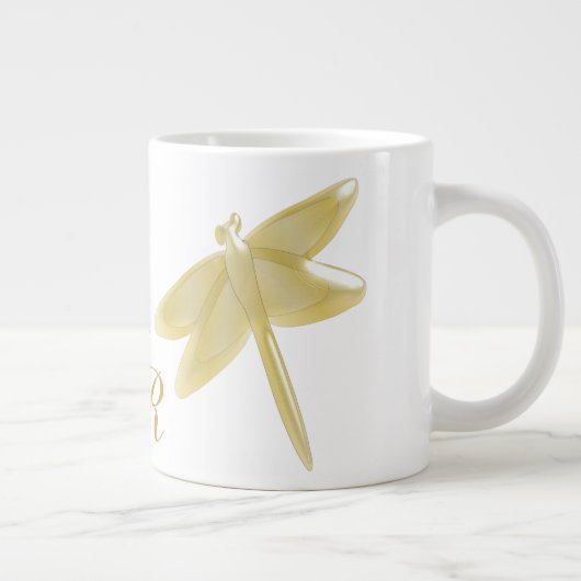 Dragonfly Design monogram Grote Koffiekop (Rechts)