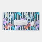 Dragonfly Desk Mat met zwarte strepen (Keyboard & Muis)
