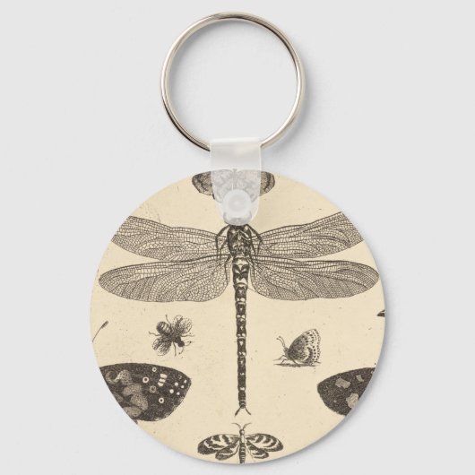 Dragonfly ( detail ) kunst sleutelhanger (Voorkant)
