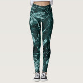 Dragonfly Disco Midnight Blue Leggings (Voorkant)