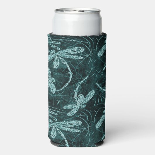 Dragonfly Disco Midnight Blue Seltzer Blikjeskoeler (Seltzer Achterkant)