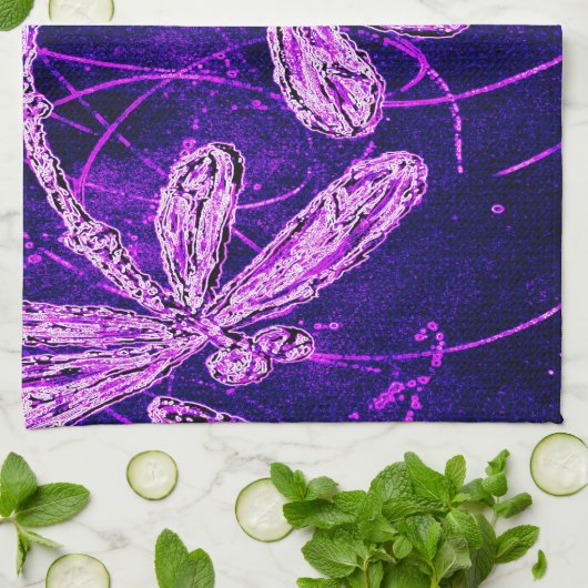 Dragonfly Disco Theedoek (Gevouwen)