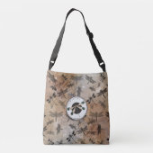 Dragonfly distress entomologie monogram crossbody tas (Achterkant)