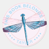 Dragonfly Dit boek behoort tot Ronde Sticker (Voorkant)