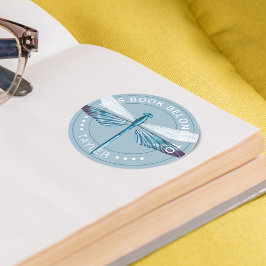 Dragonfly Dit boek behoort tot Ronde Sticker