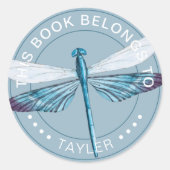 Dragonfly Dit boek behoort tot Ronde Sticker (Voorkant)