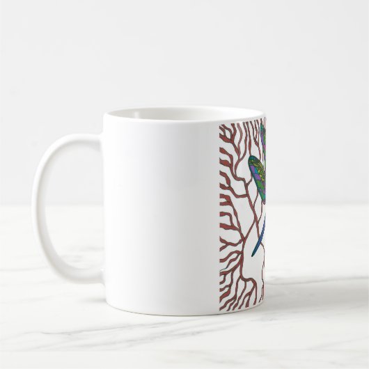 Dragonfly Doodle Koffiemok (Links)