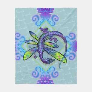 Dragonfly Dragon Fleece Deken