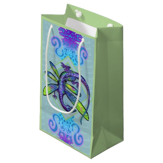 Dragonfly Dragon Klein Cadeauzakje (Voorkant Gekanteld)