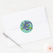 Dragonfly Dragon Ronde Sticker (Envelop)