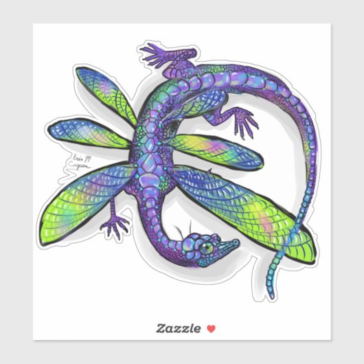 Dragonfly Dragon Sticker (Vel)