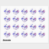 Dragonfly Dragonflies Ronde Sticker (Vel)
