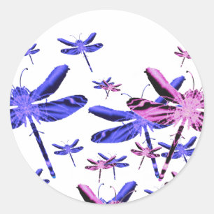 Dragonfly Dragonflies Ronde Sticker