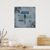 Dragonfly Dream Illusion Poster (Keuken)