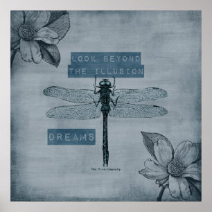 Dragonfly Dream Illusion Poster