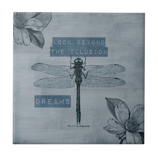 Dragonfly Dream Illusion Tegeltje (Voorkant)