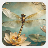 Dragonfly Dream Vierkante Sticker (Voorkant)