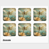 Dragonfly Dream Vierkante Sticker (Vel)