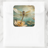 Dragonfly Dream Vierkante Sticker (Tas)
