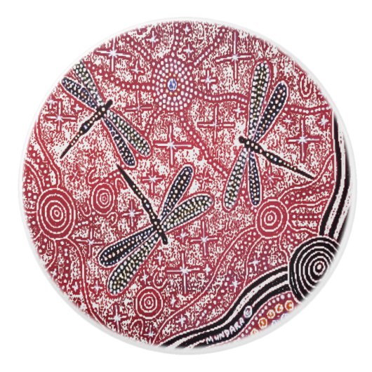 Dragonfly Dreaming Keramische knop (Voorkant)