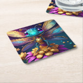 Dragonfly Dreaming Zephyr Kartonnen Onderzetters (Schuin)