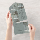 Dragonfly Dreams Alles in een bruiloft uitnodiging (Afscheurbaar)