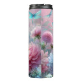 Dragonfly Dreams: Bloemrijk, etherisch, pastel Thermosbeker (Achterkant)