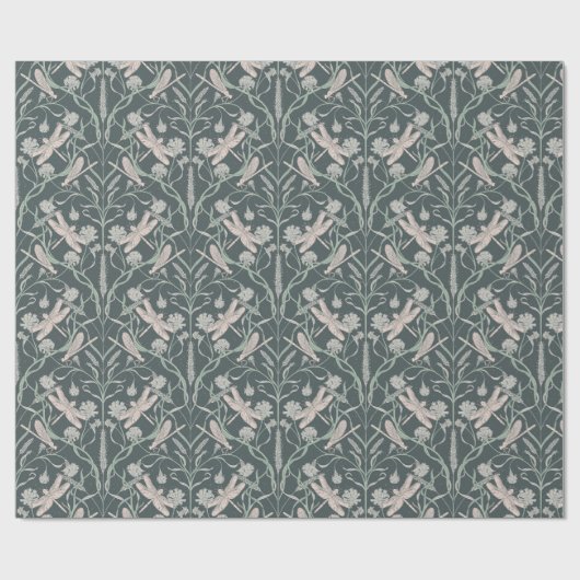 Dragonfly Dreams en Cornflower  Cadeaupapier (Vlak)