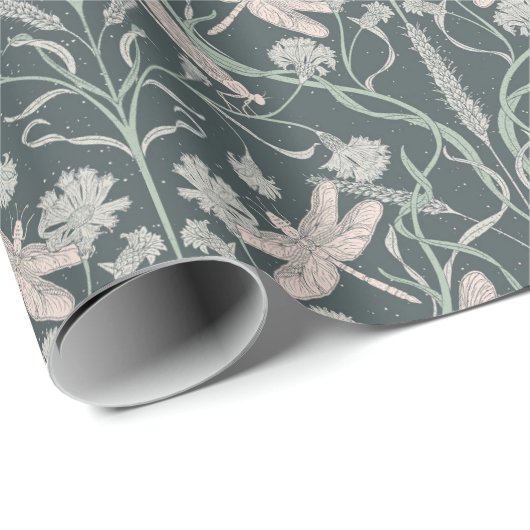 Dragonfly Dreams en Cornflower  Cadeaupapier (Rol Hoek)