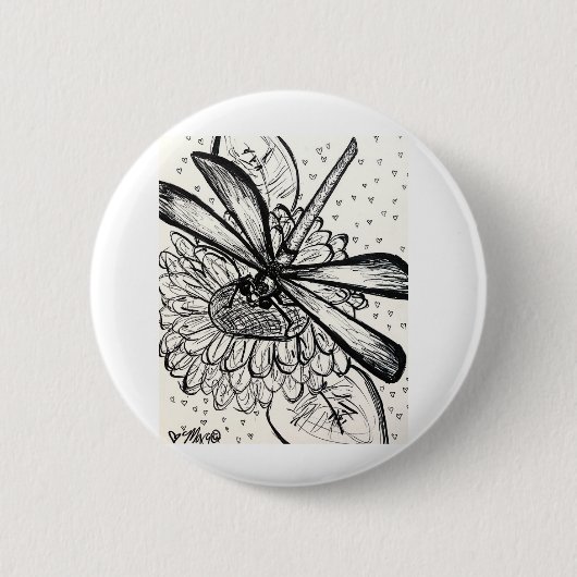 Dragonfly Dreams Ronde Button 5,7 Cm (Voorkant)