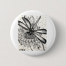 Dragonfly Dreams Ronde Button 5,7 Cm