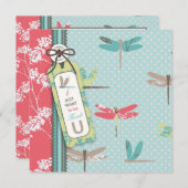 Dragonfly Dreams TY Square Bedankkaart (Voorkant / Achterkant)