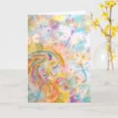 Dragonfly Dromen Verjaardag Groet Kaart (Gele Bloem)