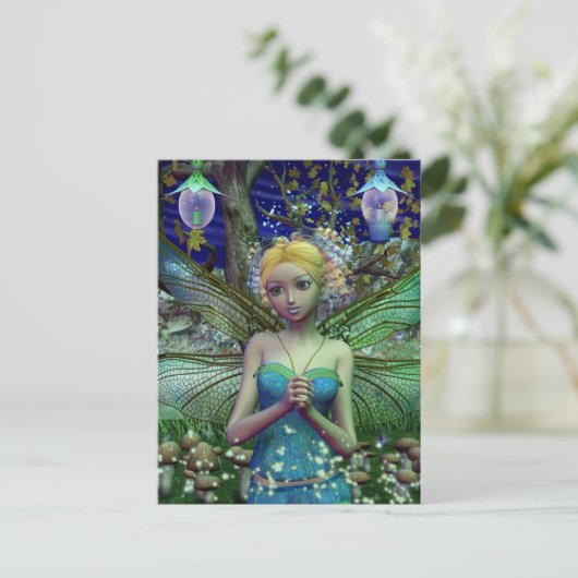 Dragonfly Dusting Briefkaart (Staand voorkant)